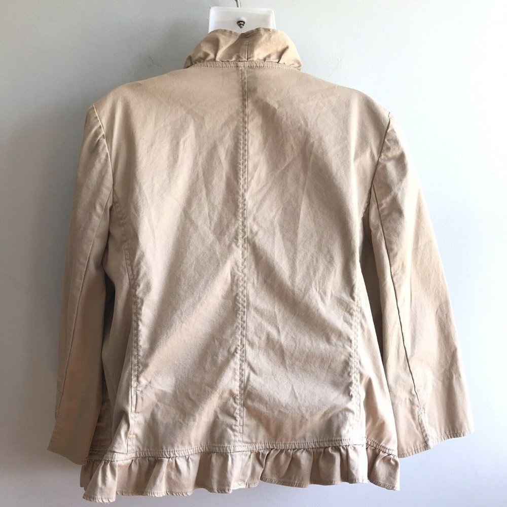 Talbots Beige Ruffle Edge Blazer - Picture 2 of 7